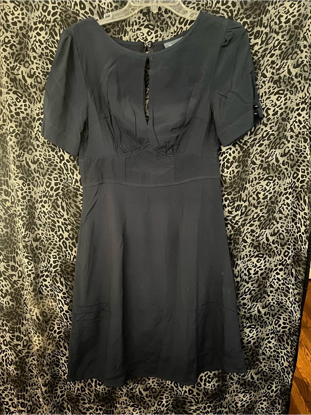 Black Women's Short Sleeve A-Line Dress